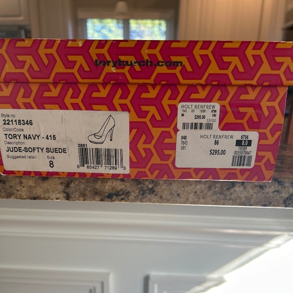 Tory Burch Navy Heels - Picture 1 of 7